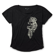 Dolman Sleeve Shirt - Down the Line - Black by Kaden Apparel