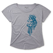 Dolman Sleeve Shirt - Down the Line - Grey by Kaden Apparel