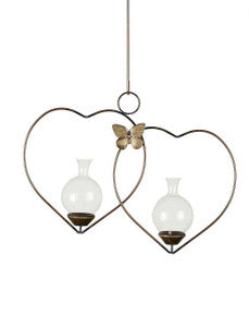Double Heart Hanging Vase
