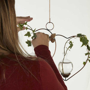 Double Heart Hanging Vase