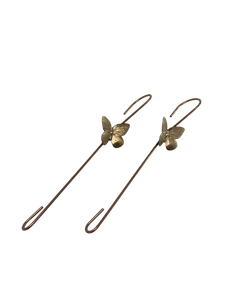 Brass Butterfly Decorative Hooks – Set of 2