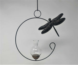 Dragonfly Crescent Hanging Vase