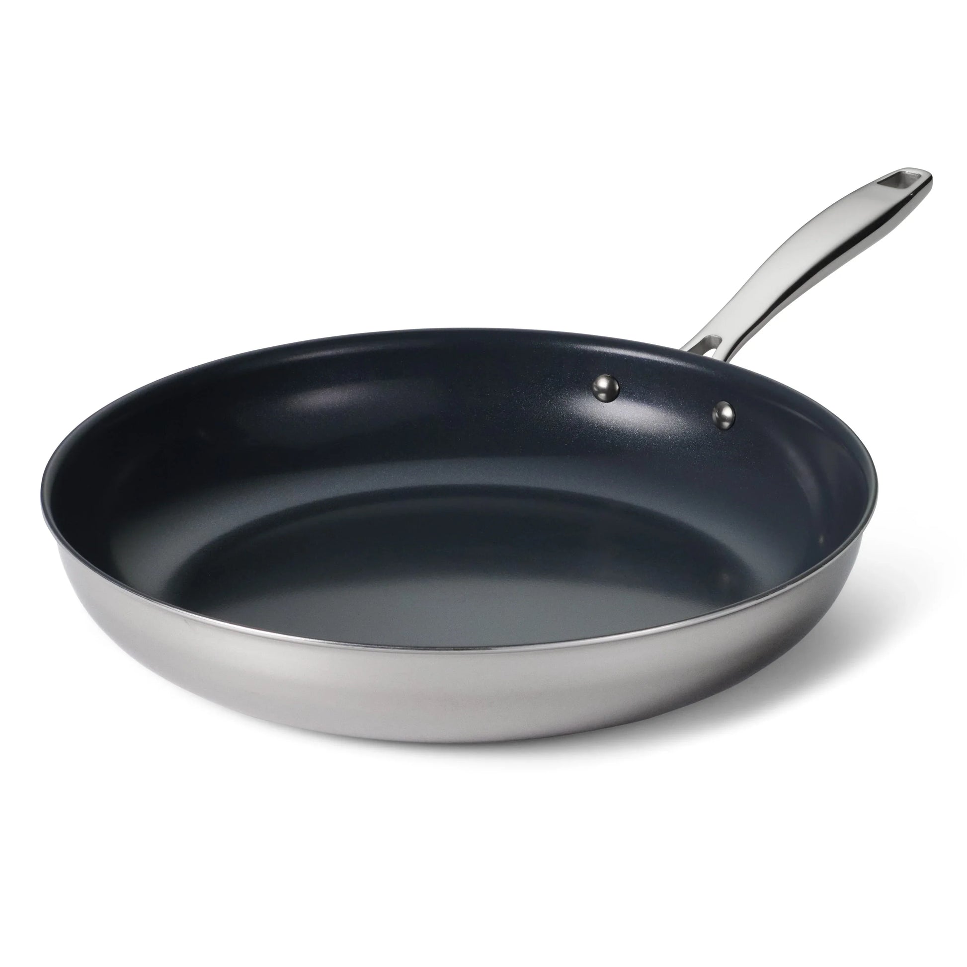 Tri-Ply Clad Stainless Steel Ceramic Nonstick Fry Pan by Kiss the Cook