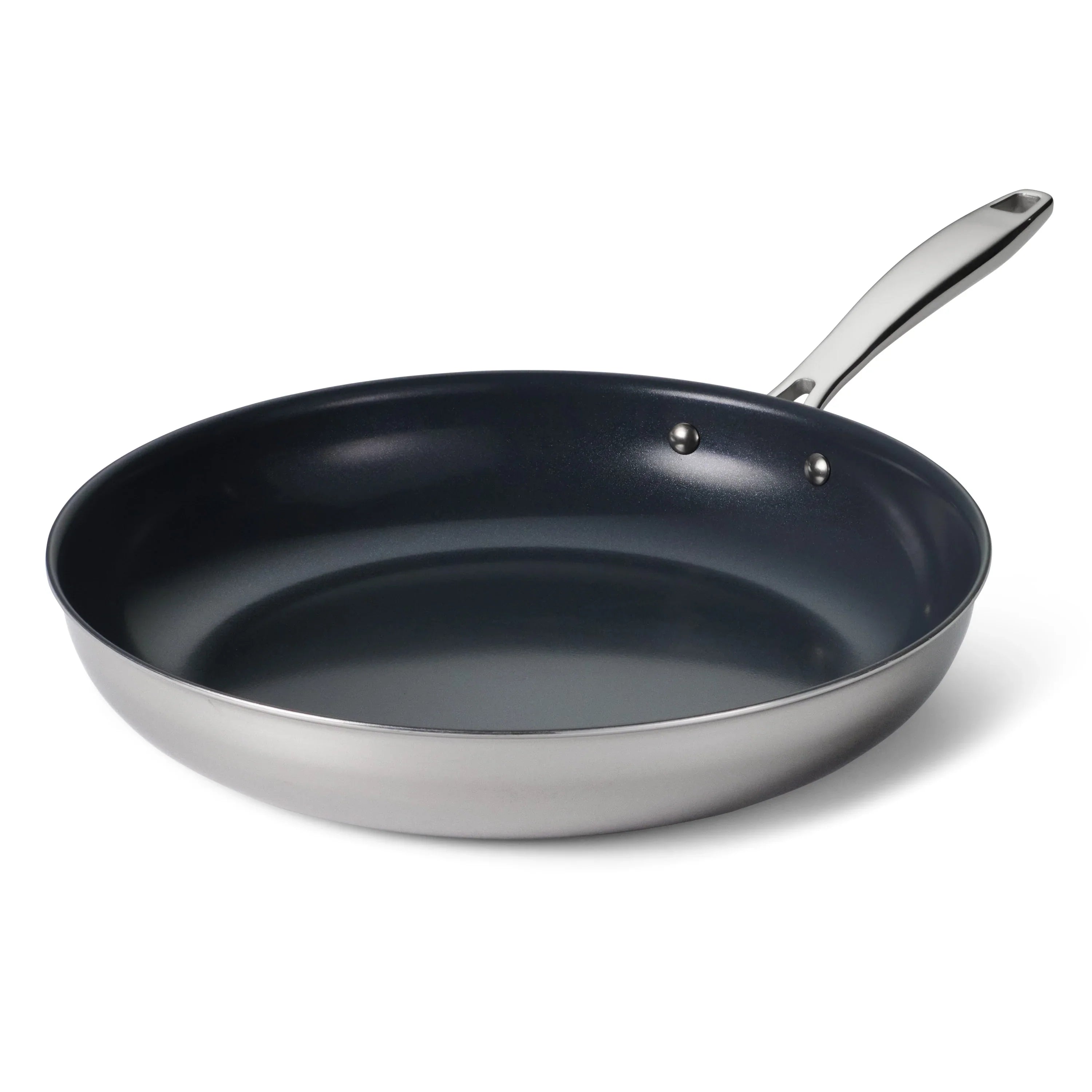 Tri-Ply Clad Stainless Steel Ceramic Nonstick Fry Pan by Kiss the Cook
