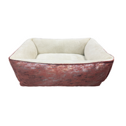 Ethical Pet Sleep Zone Foil Print Rectangle Bed Red 20"