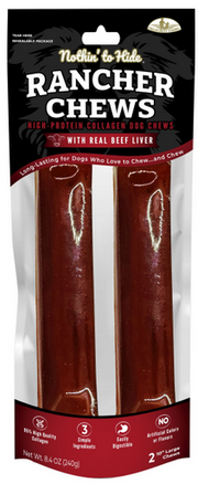 Nothin' to Hide Rancher Chew Beef 2pk 10"