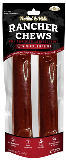 Nothin' to Hide Rancher Chew Beef 2pk 10"