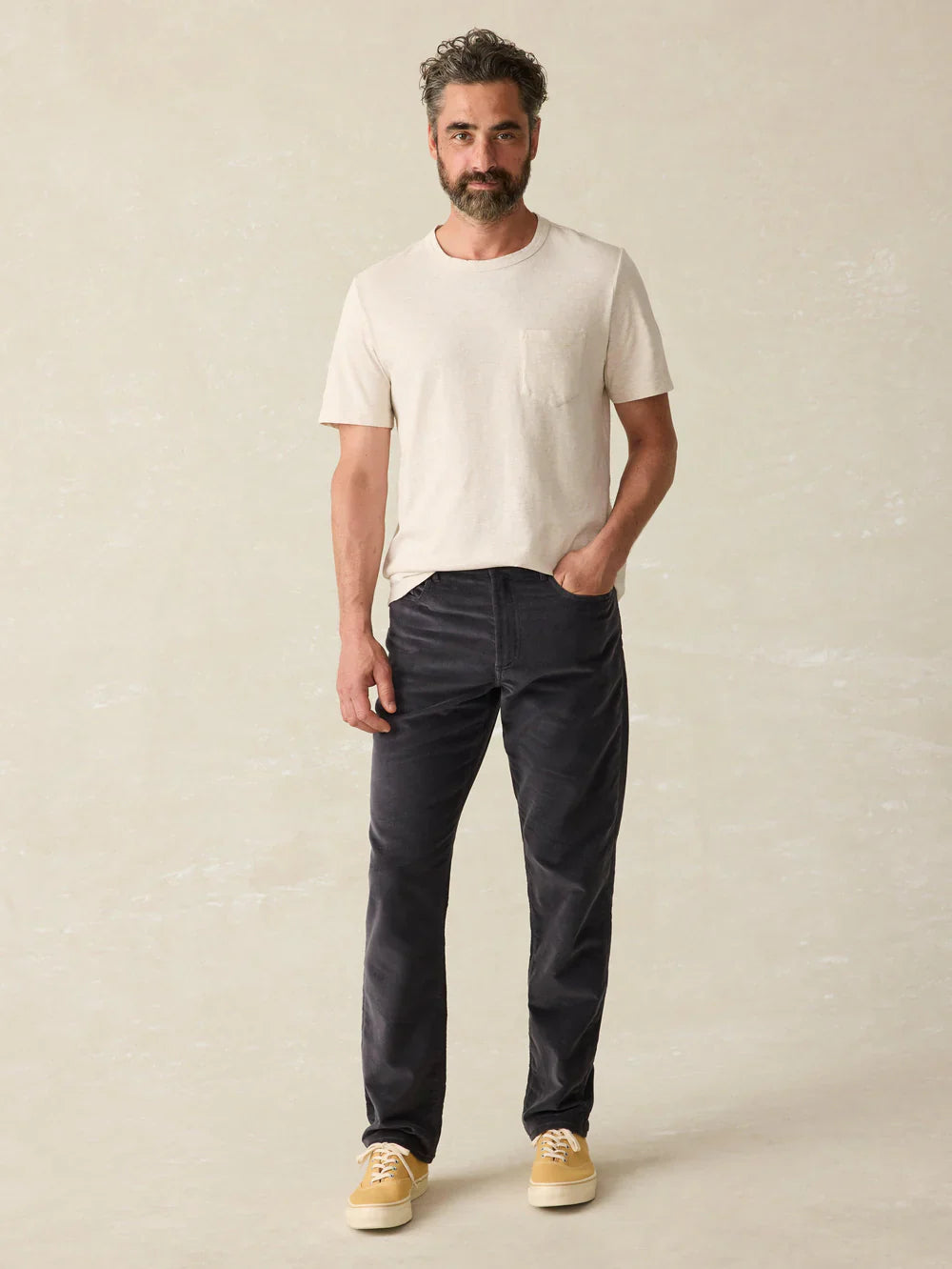 Faherty Stretch Terry Corduroy 5-Pocket Pant by Harbour Thread