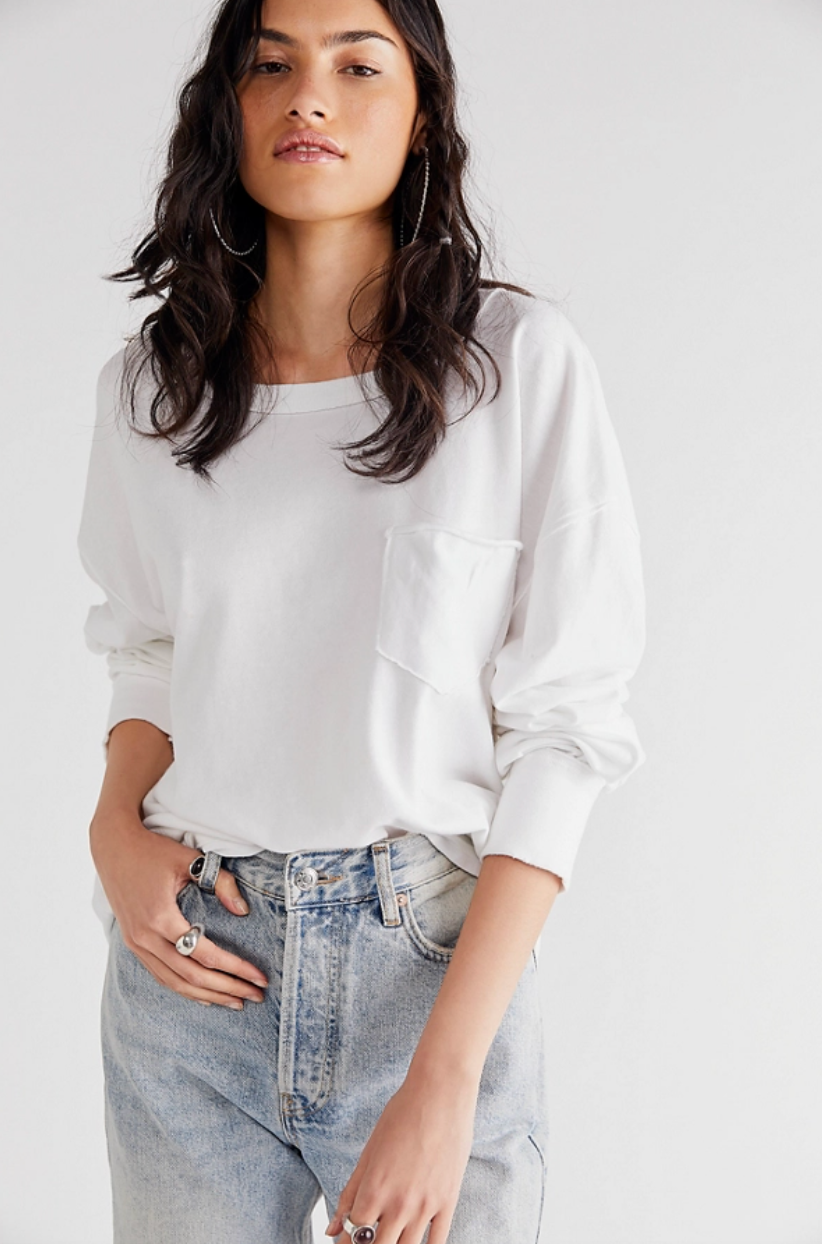 Free People Fade Into You Long Sleeve Tee by Harbour Thread