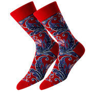 Floralia Red Men's Socks