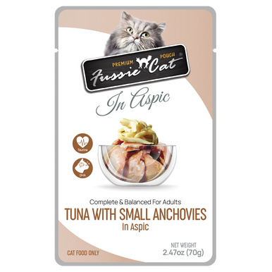 Fussie Cat Premium Tuna w/ Small Anchovies Pouch 2.47oz