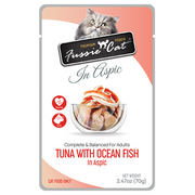 Fussie Cat Premium Tuna w/ Ocean Fish in Aspic Pouch 2.47oz