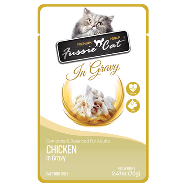 Fussie Cat Premium Chicken in Gravy Pouch 2.47oz