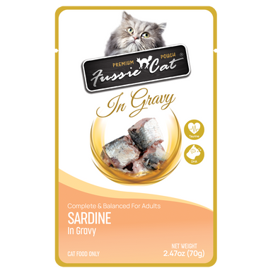 Fussie Cat Premium Sardine in Gravy Pouch 2.47oz