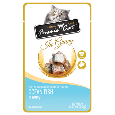 Fussie Cat Premium Ocean Fish in Gravy Pouch 2.47oz