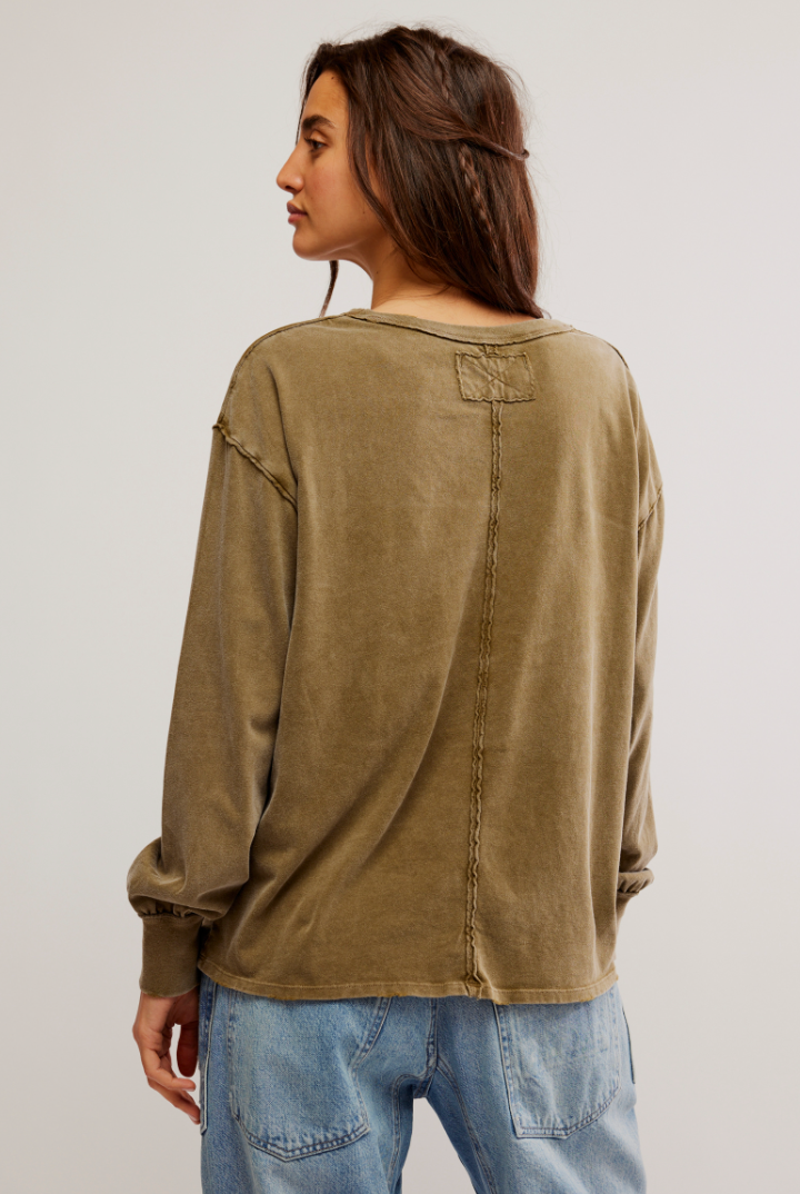 Free People Fade Into You Long Sleeve Tee by Harbour Thread