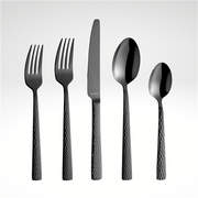 "Felicity" Flatware Set-hammered black by Kiss the Cook