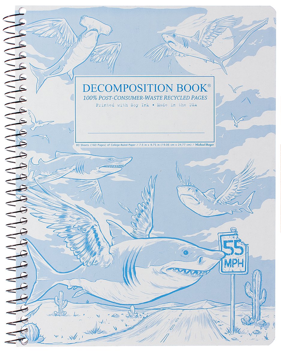 Decomposition Notebook - Spiral - Flying Sharks by Homeportonline