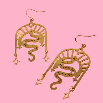 Framed Snake Earrings