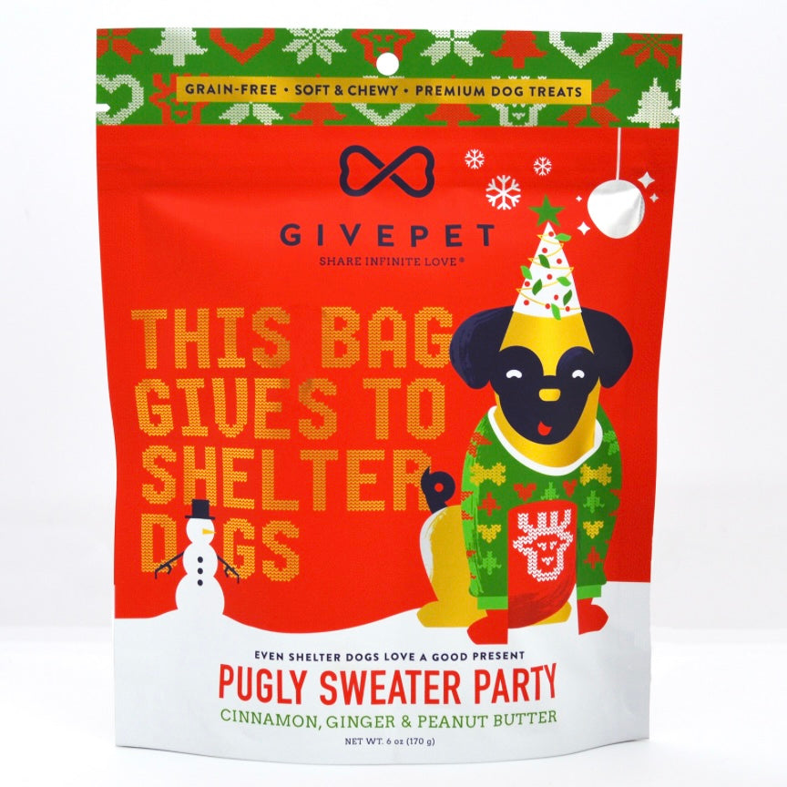 GivePet Holiday Pugly Sweater Dog Treats