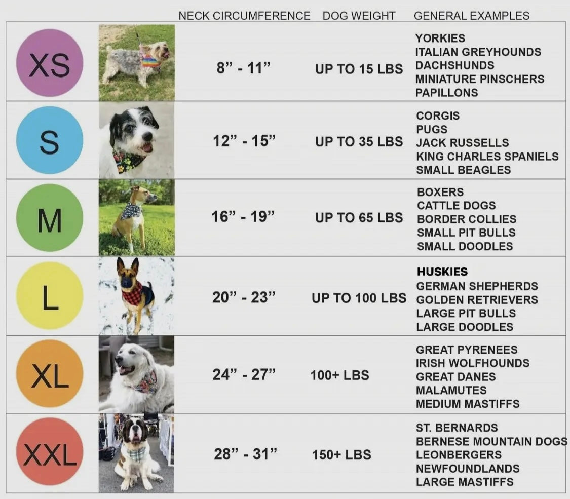 RUFFLECT Rainbow Hearts Dog Bandana