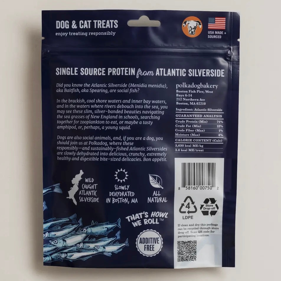 Polkadog Atlantic Silverside Whole Fish - 2.5 oz