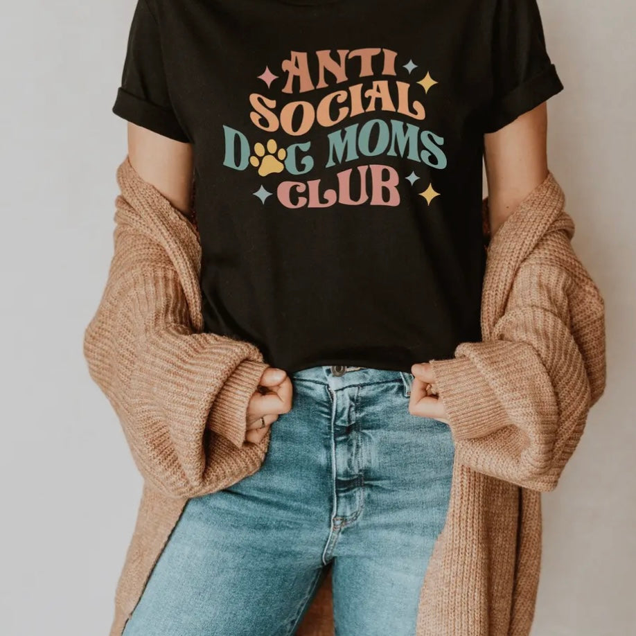 Anti-Social Dog Mom Club Tee