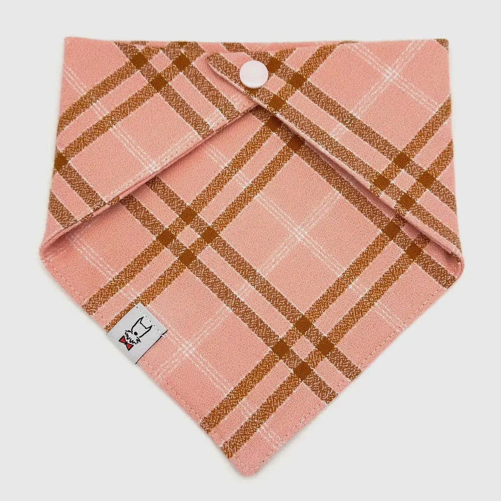 Winthrop Clothing Co. Peach Plaid Flannel Dog Bandana