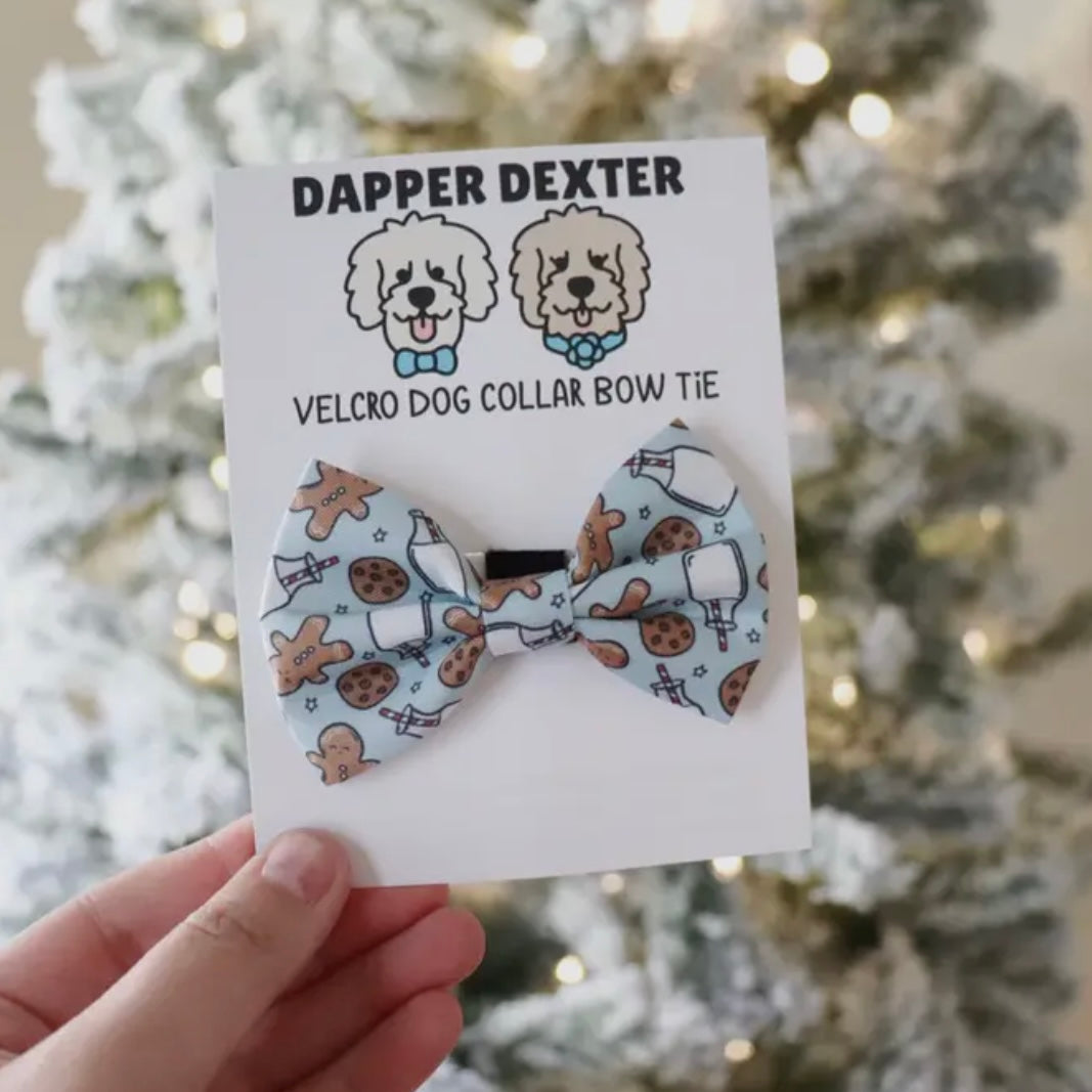 Dapper Dexter Holiday Dog Collar Bow Tie