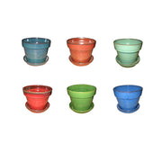 2" Glazed Pot Assorted Colors (Sold Individually) by Homeportonline