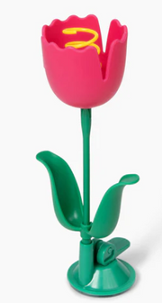 Giddy Kitty Purrsuits Springy Flower Cat Treat Toy, Playful Pink Tulip