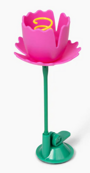 Giddy Kitty Purrsuits Springy Flower Cat Treat Toy, Playful Pink Poppy
