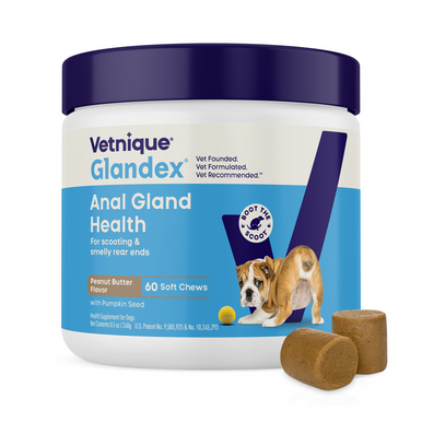  60 Count Peanut Butter Glandex Dog Chews