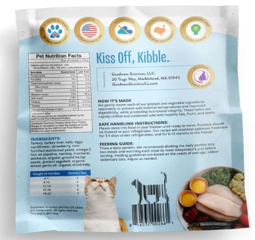 Goodness Gracious Gently Cooked Grain Free Turkey Recipe for Cats 16oz