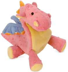 goDog Baby Dragon Coral Dog Toy