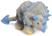 goDog Grey Triceratops Dog Toy