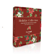 FreshCut Paper 6" 5ct Holiday Collection 3D Pop Up Floral Bouquets Tree and Wreath Greeting Cards with Envelopes
