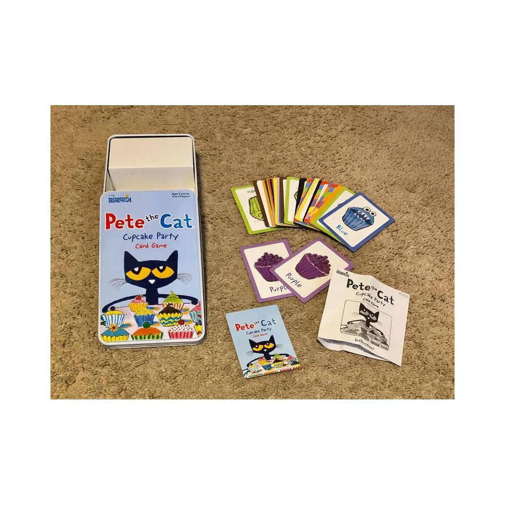 Briarpatch Pete the Cat - Cupcake Party Card Game Tin: Educational Focus on Patterns, Includes Cards & Instructions
