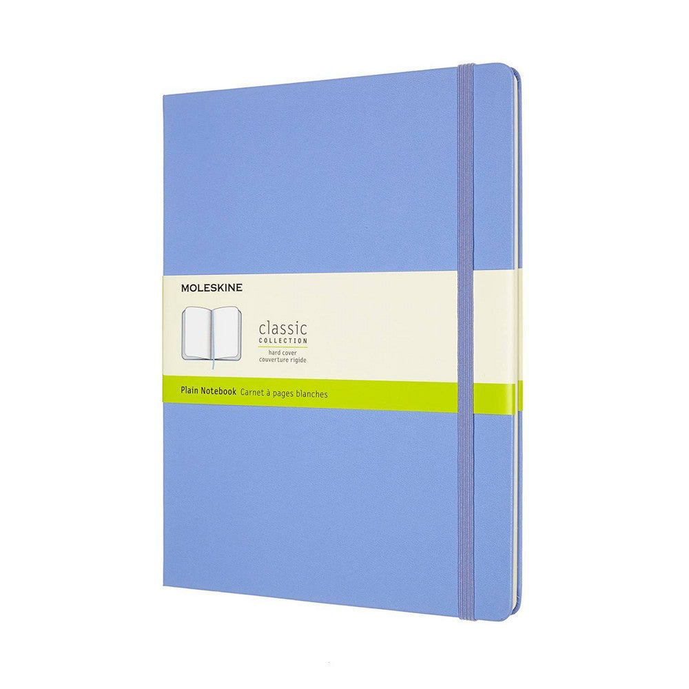 Moleskine Blank Notebook XL Hard Cover Hydrangea Blue: Journal, Acid-Free Paper, Elastic Closure, 192 Pages