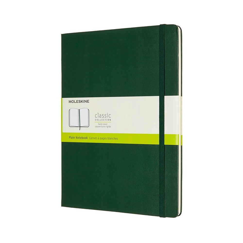 Moleskine Plain Hardcover Notebook XL 7.5"x9.5" Myrtle Green