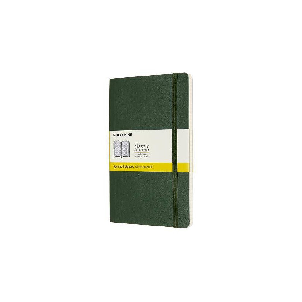 Moleskine Notebook, Large, Squared, Myrtle Green, Soft Cover (5 X 8.25) - (Hardcover)