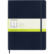 Moleskine XL Plain Notebook Sapphire Blue Soft: Journal, Undated, Acid-Free, Elastic Closure, Ribbon Marker, 192 Pages