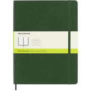 Moleskine XL Ruled Plain Soft Notebook Myrtle Green: Undated Journal, 192 Pages, Elastic Closure, Ribbon Marker
