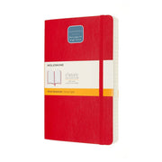 Moleskine Ruled Notebook LG Expanded Soft Cover Red: 400 Pages, Elastic Closure, Ribbon Marker, , 5.125x8.25"