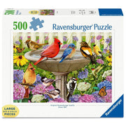 Ravensburger at the Birdbath Large Format Jigsaw Puzzle - 500pc: Creative Thinking, Animals Theme