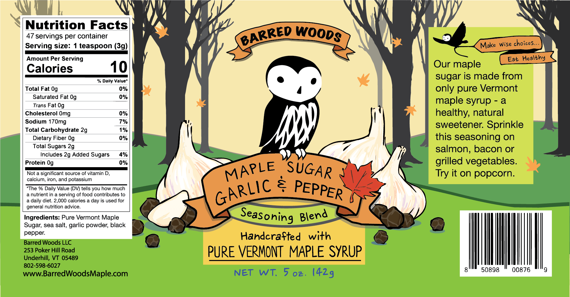 Maple Sugar Garlic Pepper by Barred Woods Maple