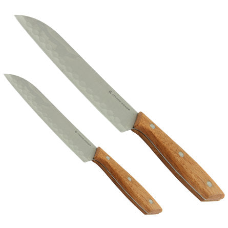 2-Piece Stainless-Steel Santoku Set by Homeportonline