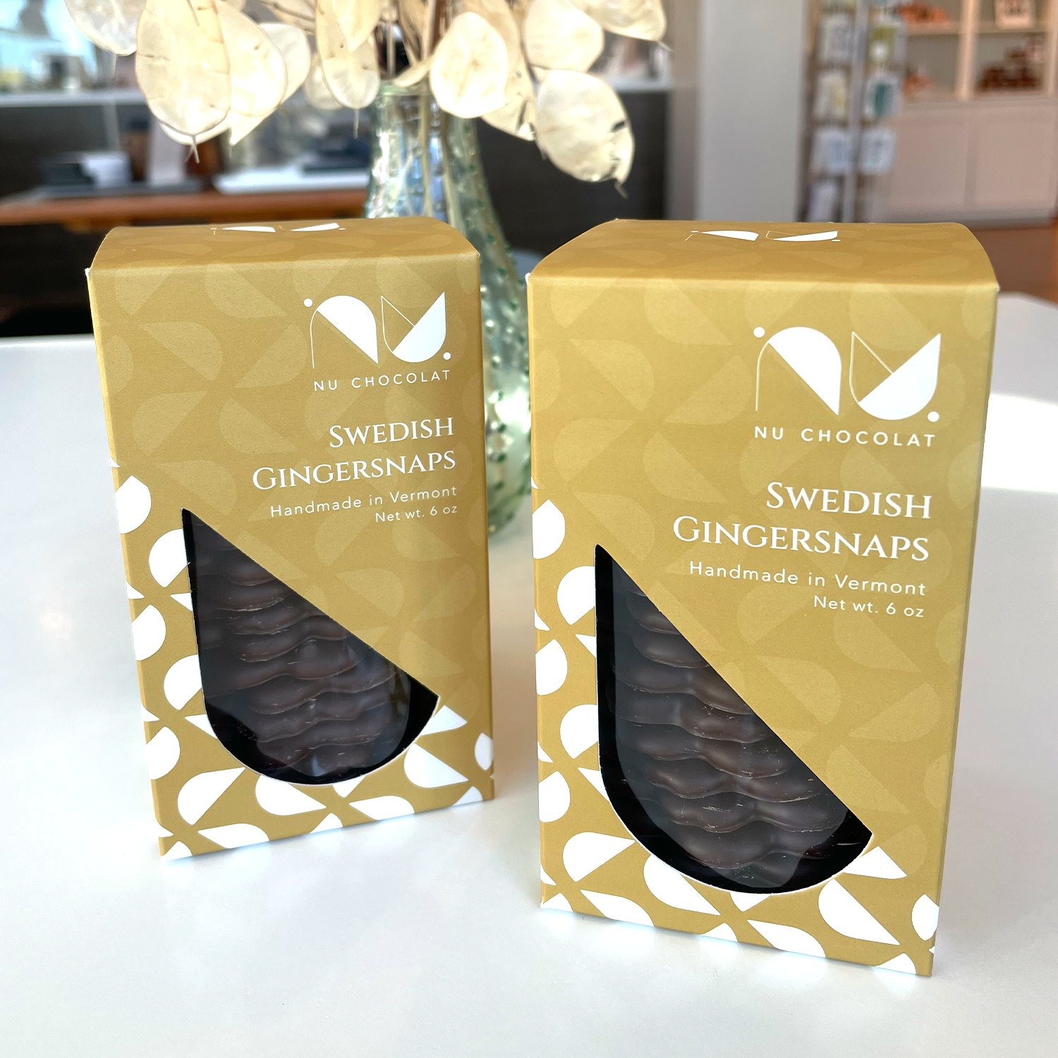 Dark Chocolate Gingersnaps by NU Chocolat