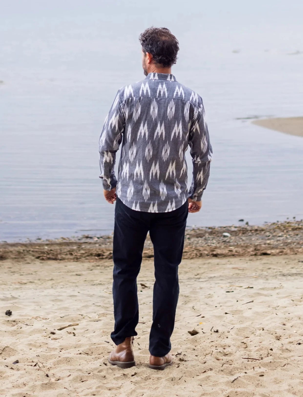 One World Brothers Glacier Mountain Ikat Shirt by Harbour Thread