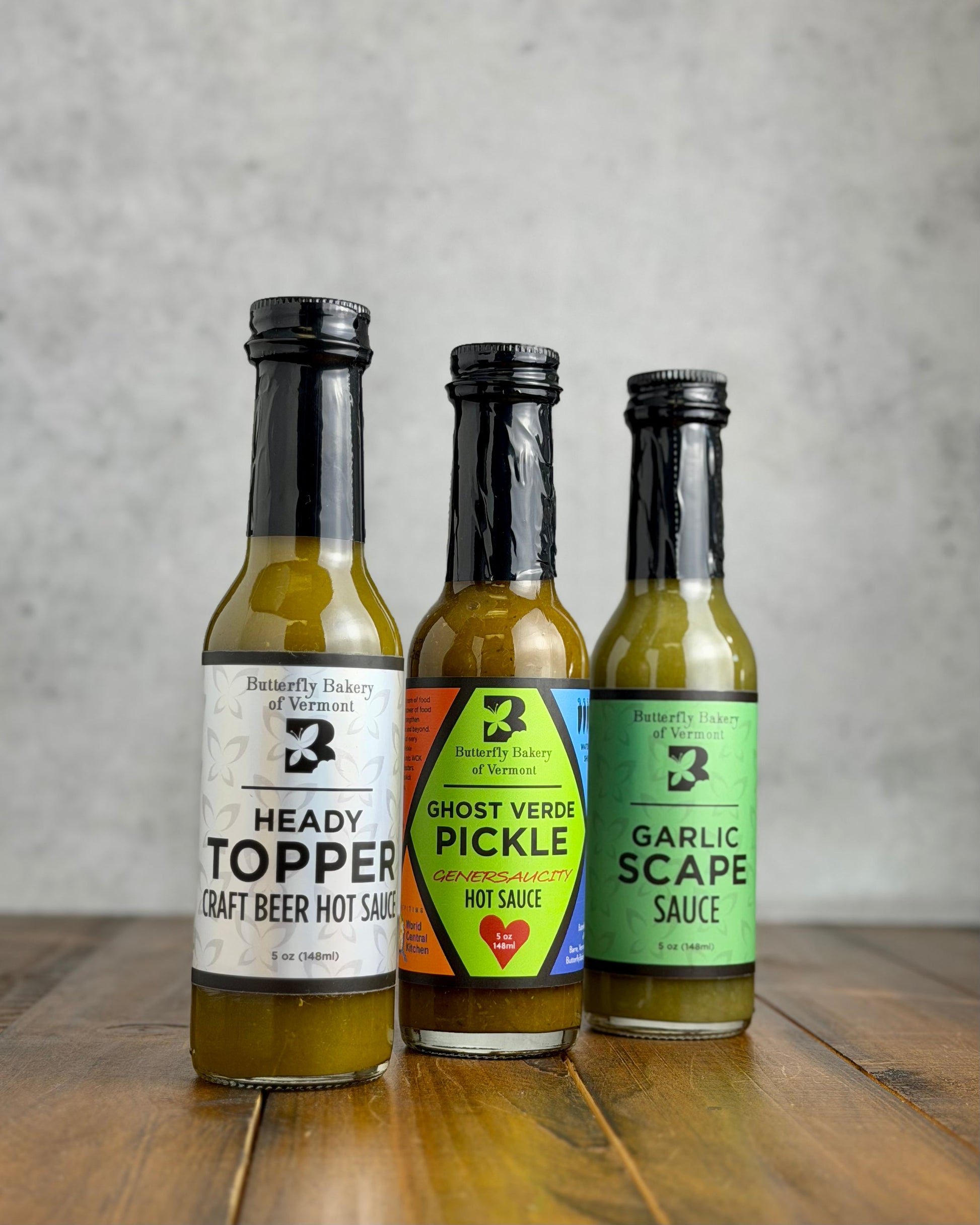 Go Green Hot Sauce Set by Butterfly Bakery of Vermont